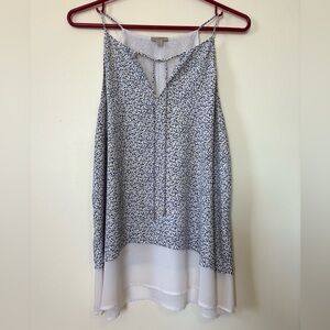 🎉4/30$🎉 Tristan Blue and White Asymmetrical Camisole with Tie Front 💙
